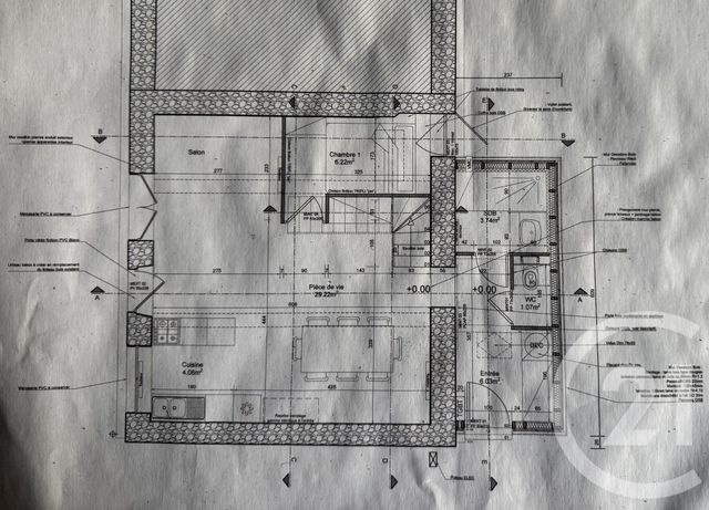 Maison &agrave; vendre - 2 pi&egrave;ces - 40,22 m2 - Ruffigne - 44 - PAYS-DE-LOIRE